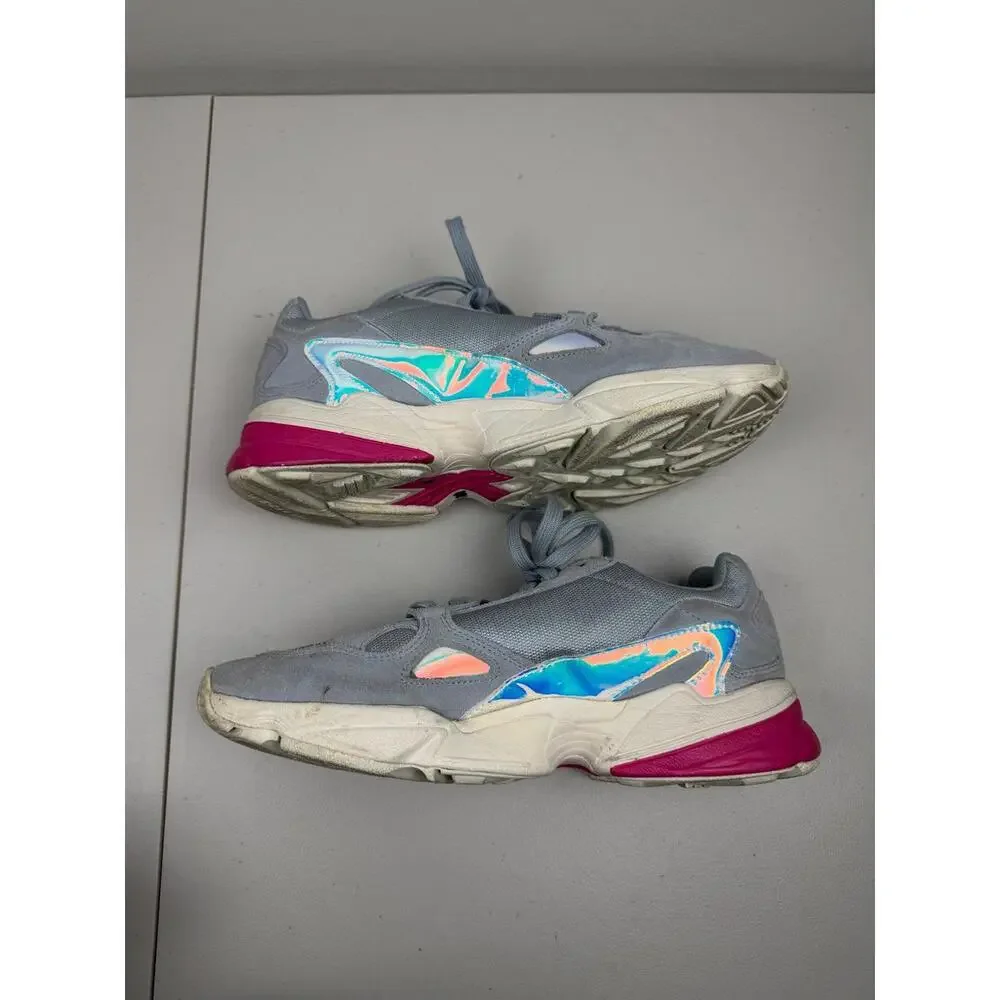 Adidas Womens Falcon Size 9.5 Light Gray Real Magenta EG2676‎